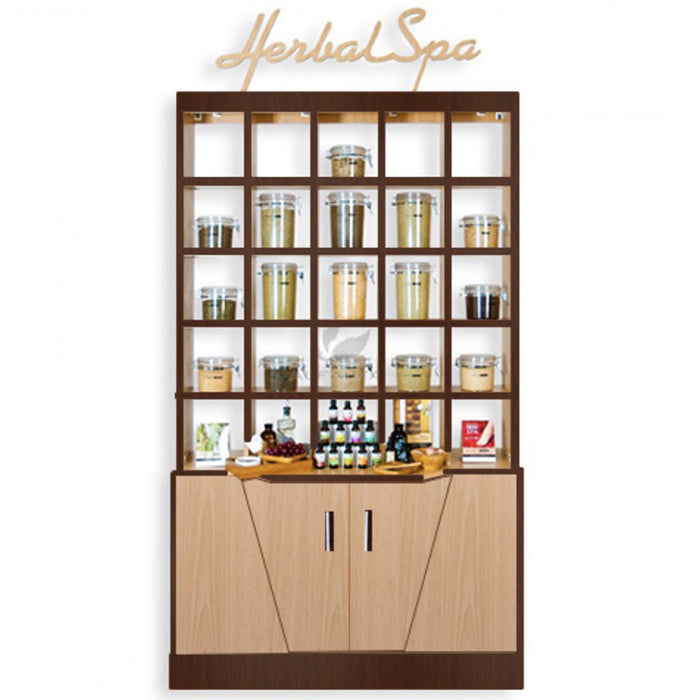 Double Herbal Display Cabinet