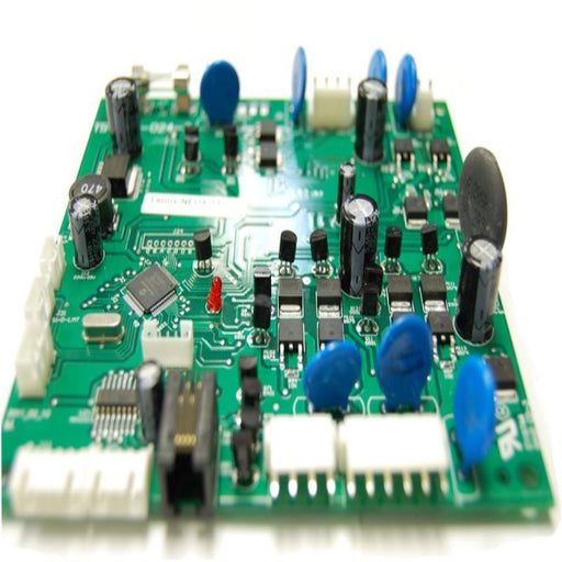 A green printed circuit board (PCB) for a RMX / Lenox 560 spa chair, featuring various electronic components and connectors.