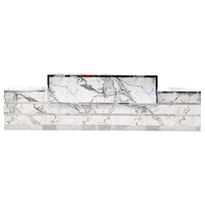 Gold Marble Reception Desk 84"