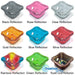 A collection of square glass bowls for Gulfstream pedicure chairs, displayed in various colors and finishes.